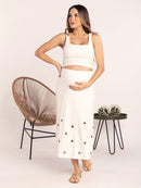 Regata Cropped Canelada com Decote Quadrado