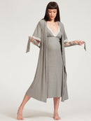 Robe Canelado com Renda