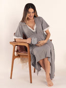 Robe Canelado com Renda