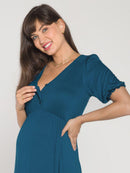 Vestido Gestante e Amamentação Mini Jardim
