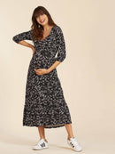 Vestido Gestante e Amamentação Outono Estampado