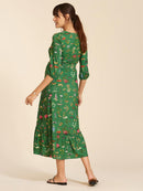 Vestido Gestante e Amamentação Outono Estampado